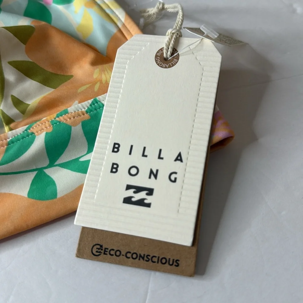 Billabong Sweet Aloha Remi Plunge Floral Bikini Swim Top Large - Picture 8 of 12